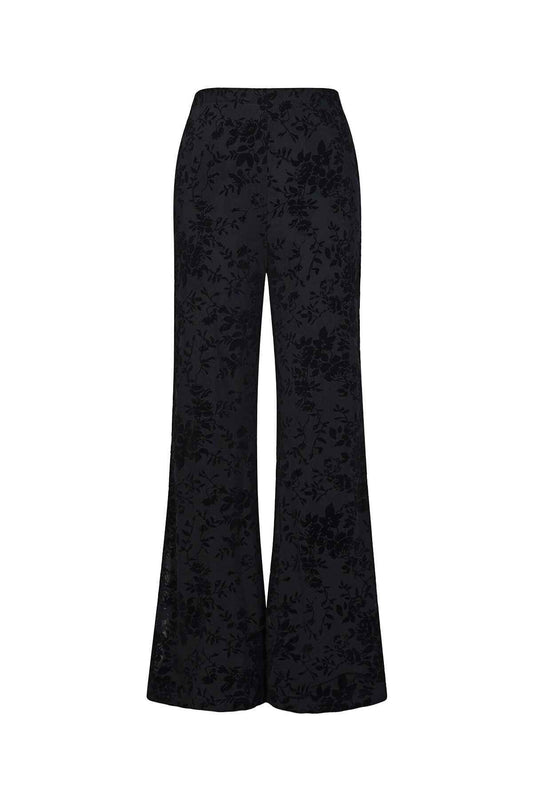 Sexy Floral Flared Pants for Fall Winter