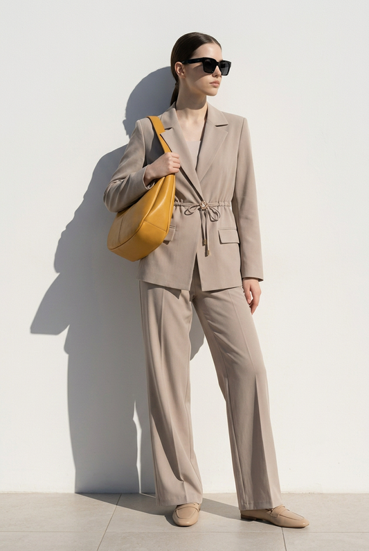 2-Delige Blazer Set Beige