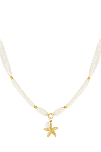 Elegant White Braided Necklace for Summer Vibes