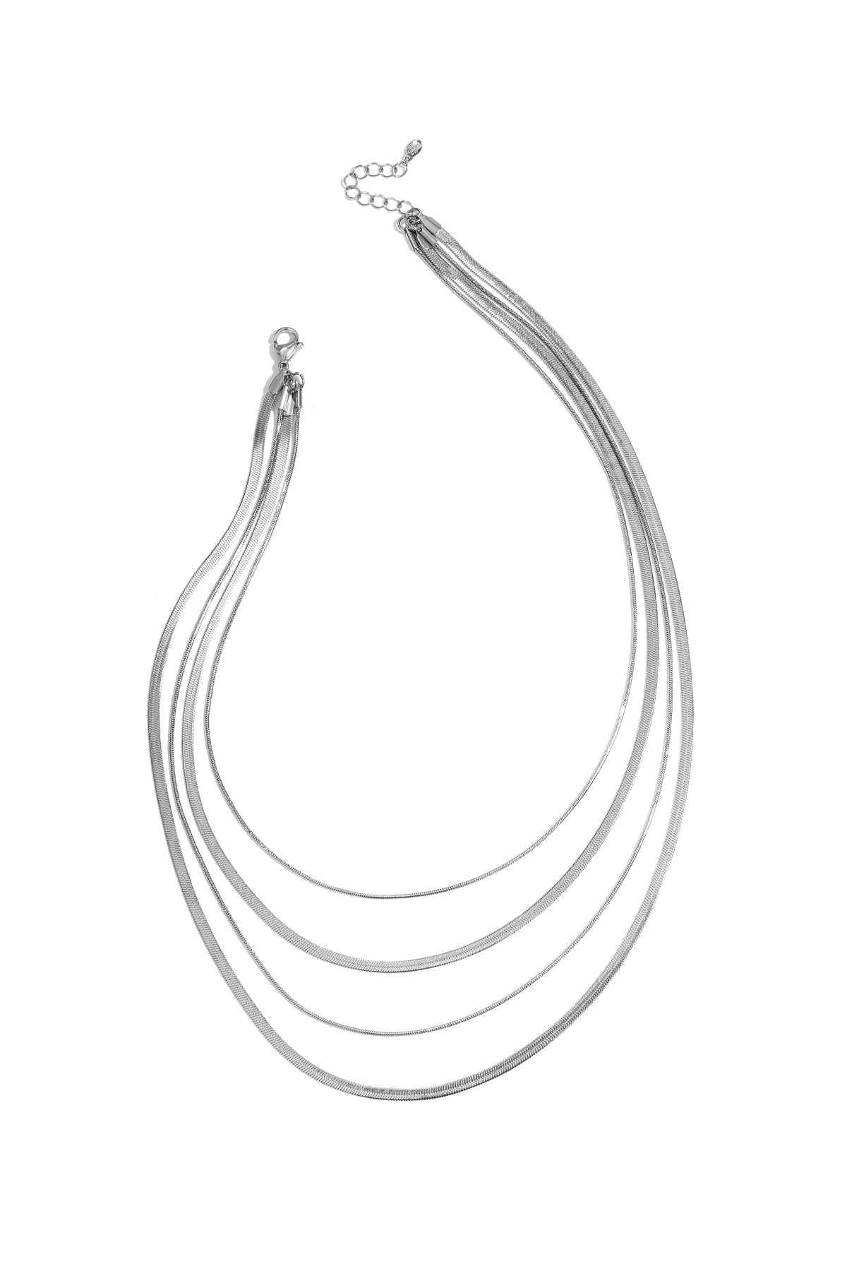 Layered herringbone necklaces