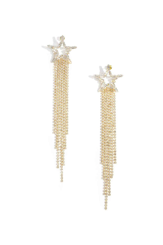 Elegant Star Zircon Earrings for Christmas Parties