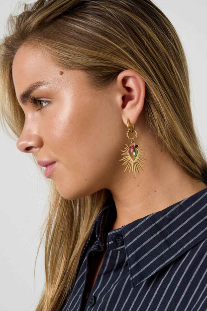 Elegant Gold Heart Drop Earrings for Everyday Style