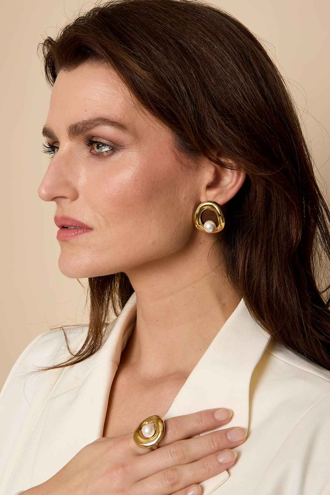 Stainless Steel Stud Earrings circle Casual Daily Simple Series Women's jewelry