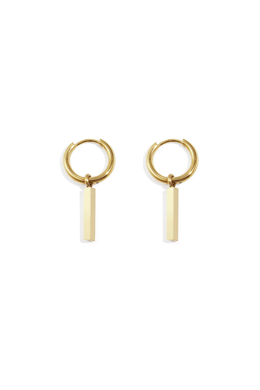 Elegant Stainless Steel Rectangle Drop Earrings for Women