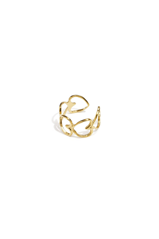 Elegante ring met harten