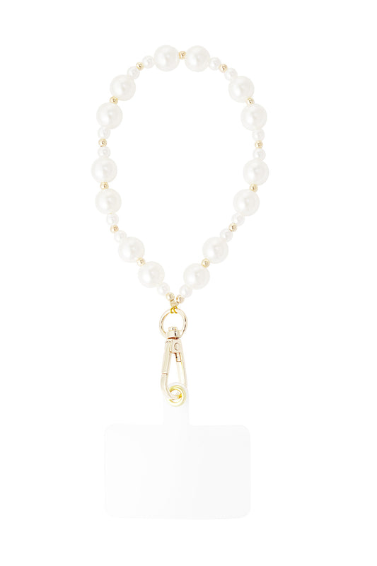 Elegant White Gold Phone Chain for Stylish Protection