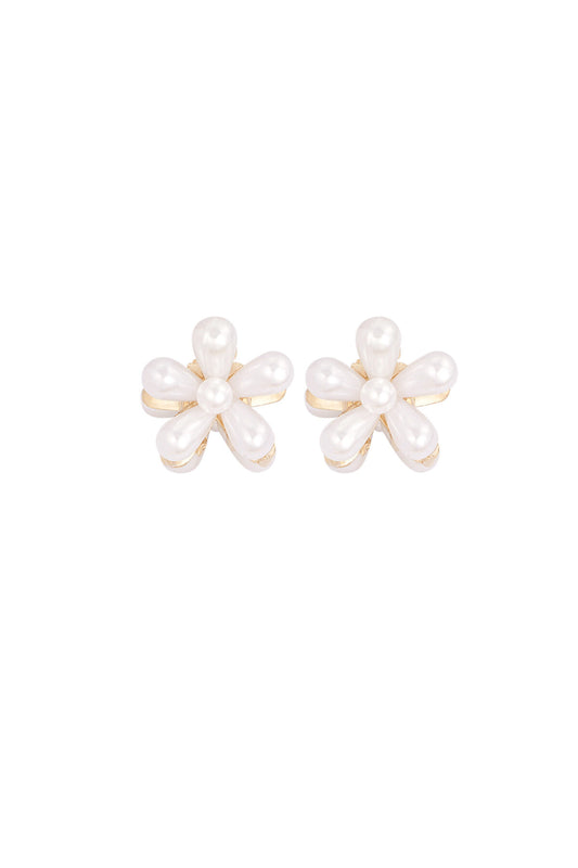 Elegant White Gold Alloy Hair Clip for Stylish Looks