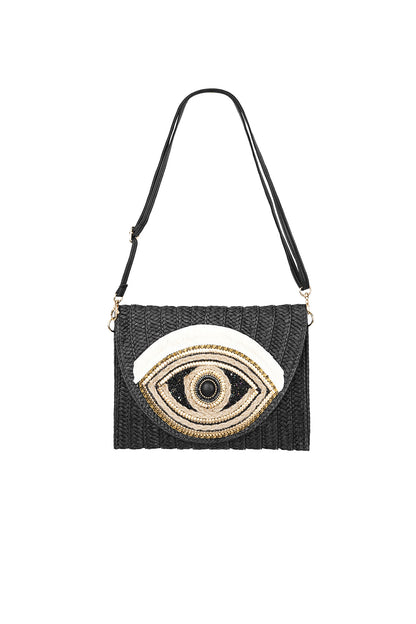 Stylish Paper Shoulder Bag in Black, Beige, Off-White