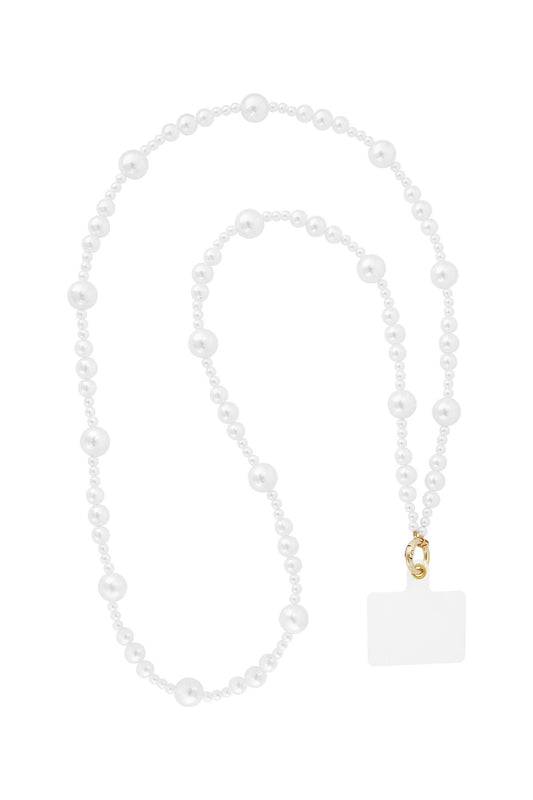 Elegant White Gold Phone Chain for Daily Use