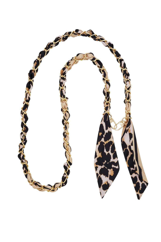 Stylish Phone Chain in Pink, Black, Fuchsia & Beige
