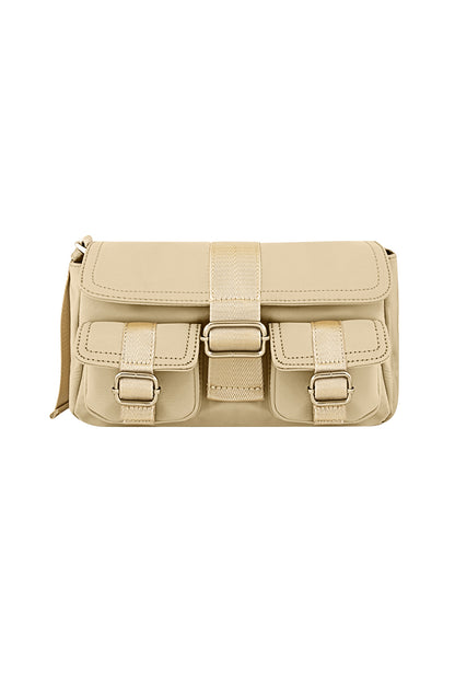 Stylish Polyester Shoulder Bag in Pink, Blue, Black, Beige & Cream