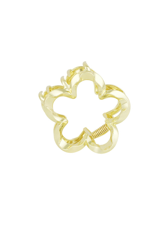 Elegant Gold Flower Hair Clip for Daily Glam