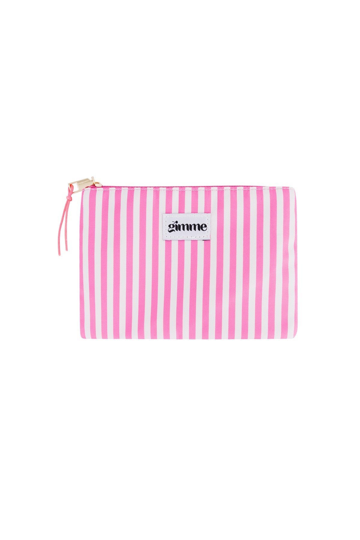 Chic Pink Stripe Makeup Bag for Daily Use