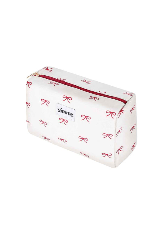 Elegant White Polyester Makeup Bag for Daily Essentials