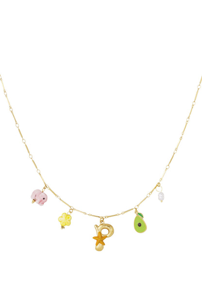 Elegant Letter Pendant Necklace for Spring/Summer