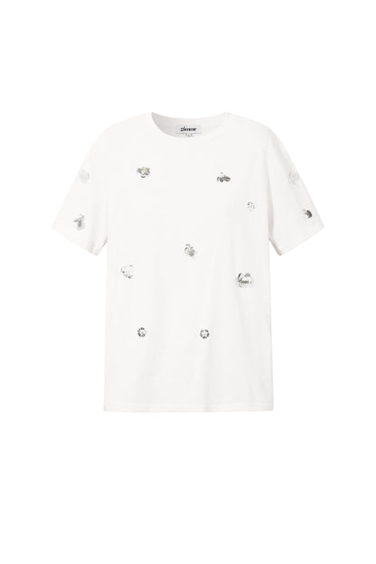 T-shirt met pailletten