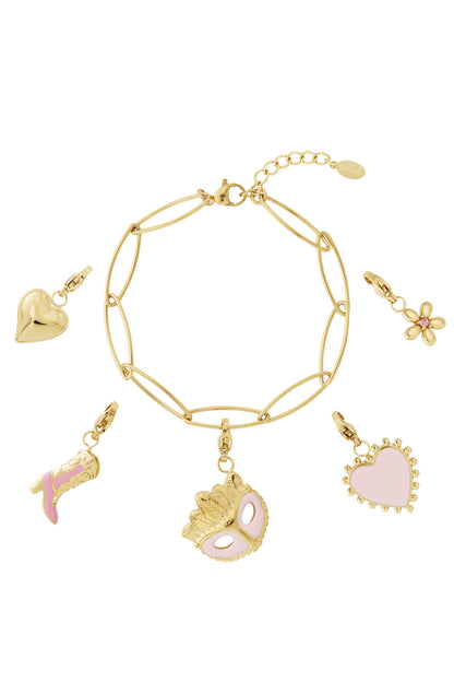 Elegant 14K Gold Plated Charm Bracelet for Women