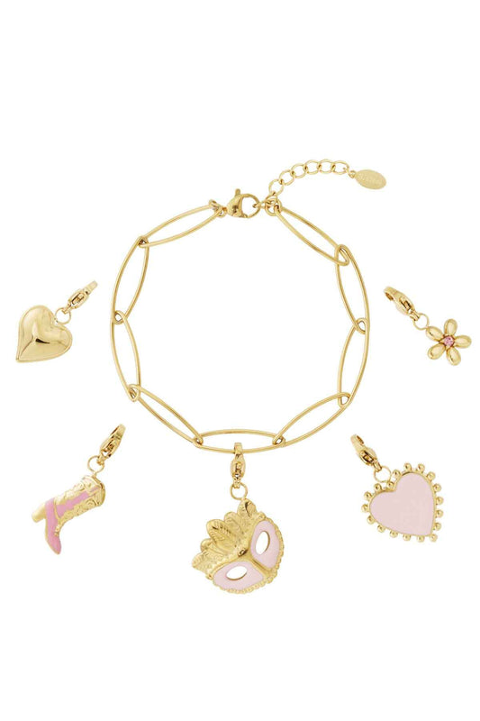 Elegant 14K Gold Plated Charm Bracelet for Women