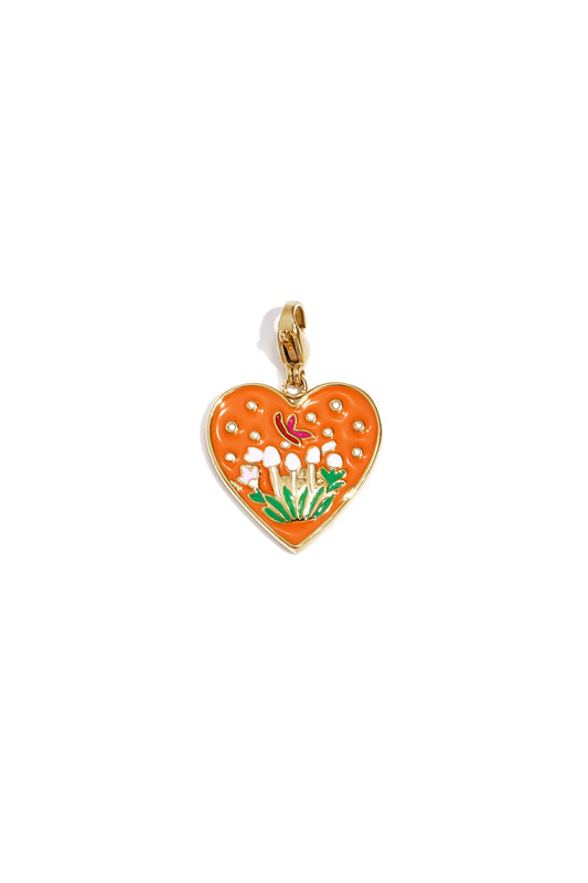 Sieraden bedel hart met tulpen DIY