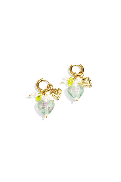 Charming Heart-Shaped Drop Earrings for Spring