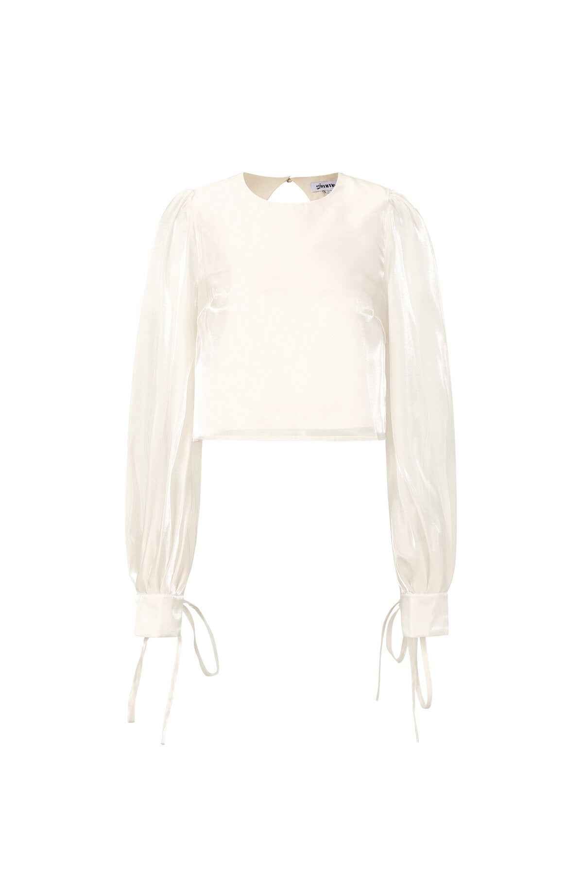 Glanzende parelblouse