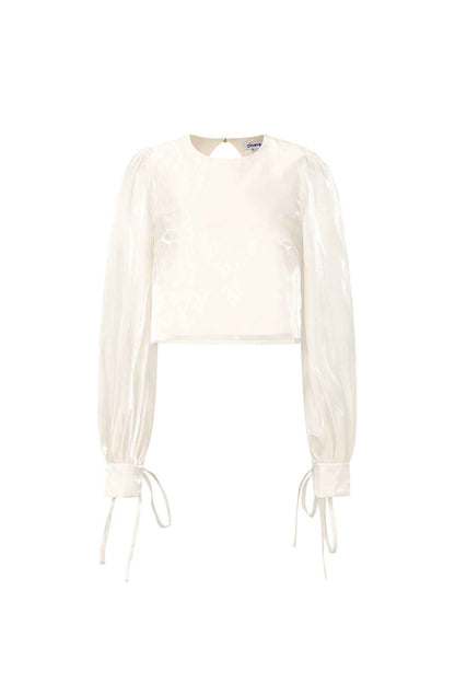 Glanzende parelblouse