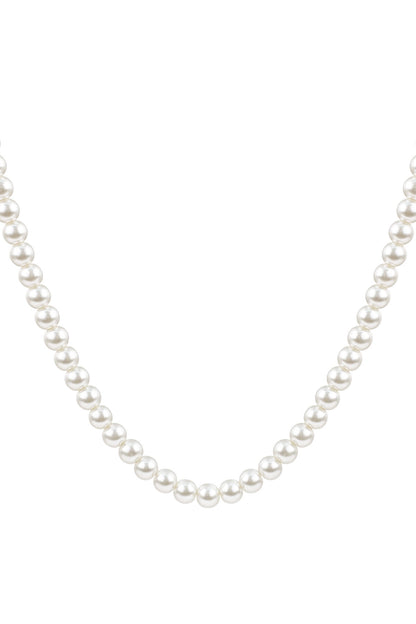 Elegant White Imitation Pearl Short Necklace