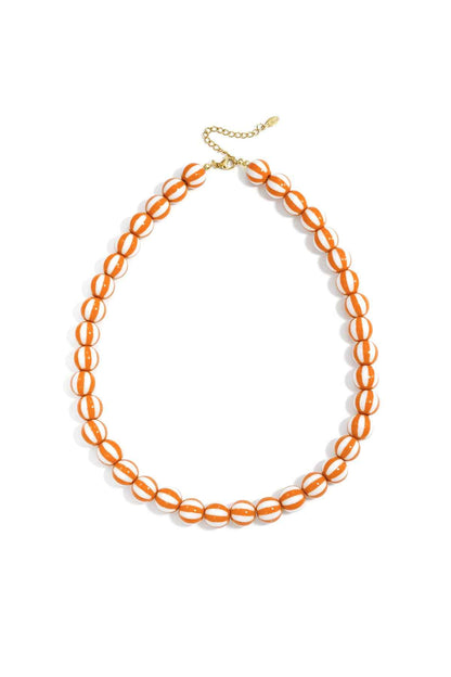 Kralenketting met gestreepte kralen
