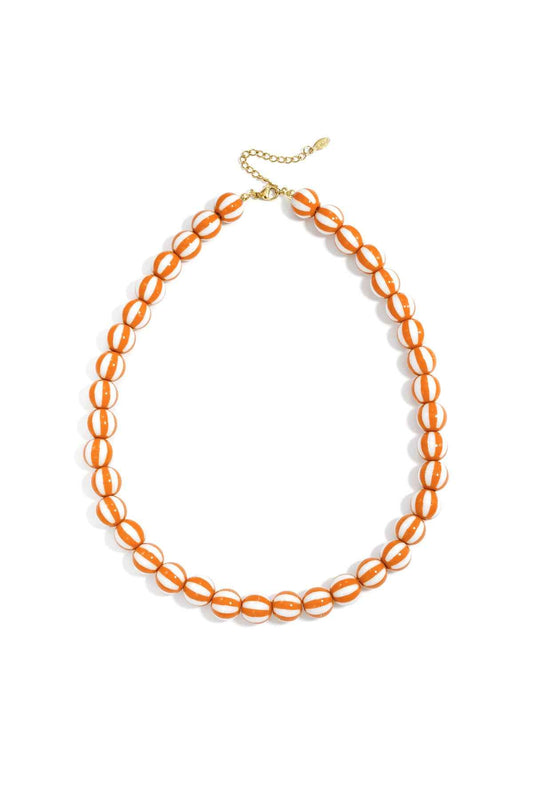 Kralenketting met gestreepte kralen