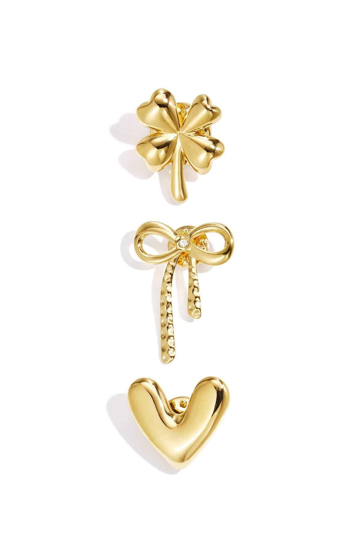 Roestvrijstalen hartvormige broche uit de Simple Daily Simple-serie voor dames.