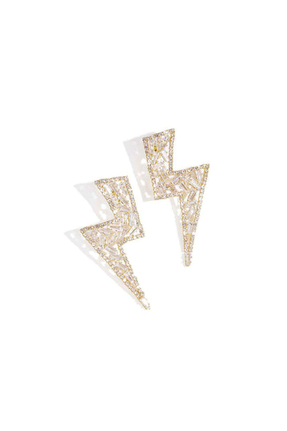 Elegant Irregular Shaped Party Earrings - Silver & Gold