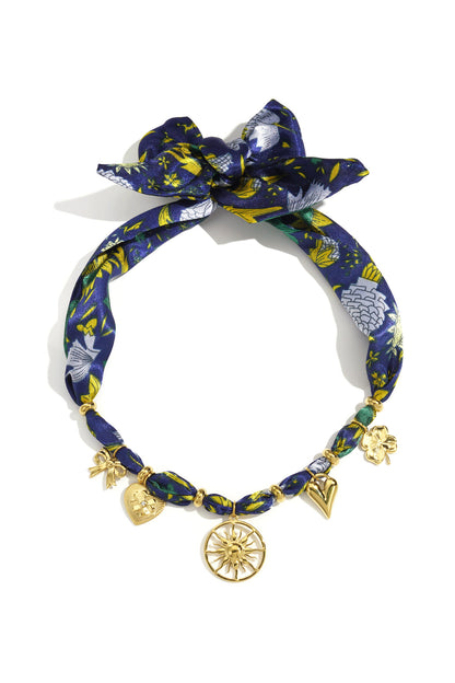 Elegant Blue Braided Necklace for Fall/Winter