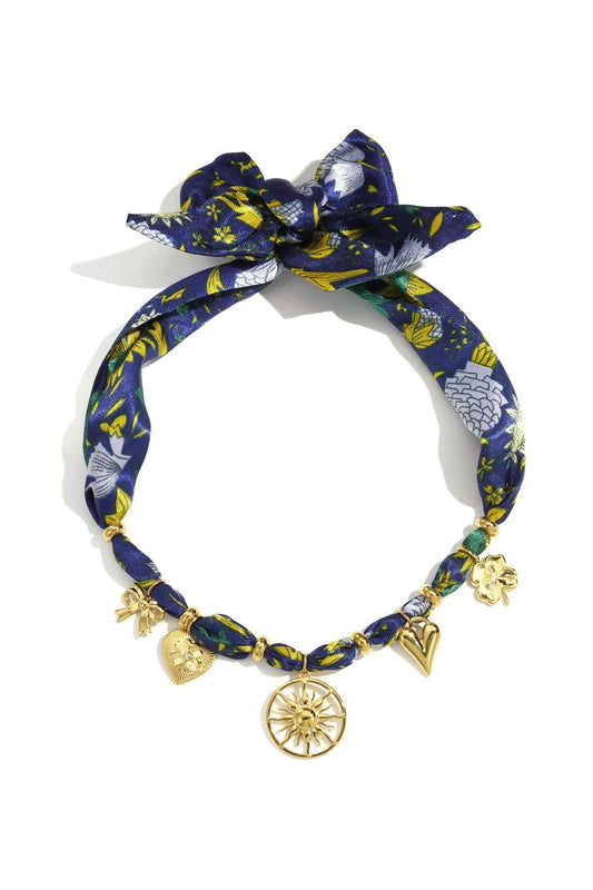 Elegant Blue Braided Necklace for Fall/Winter