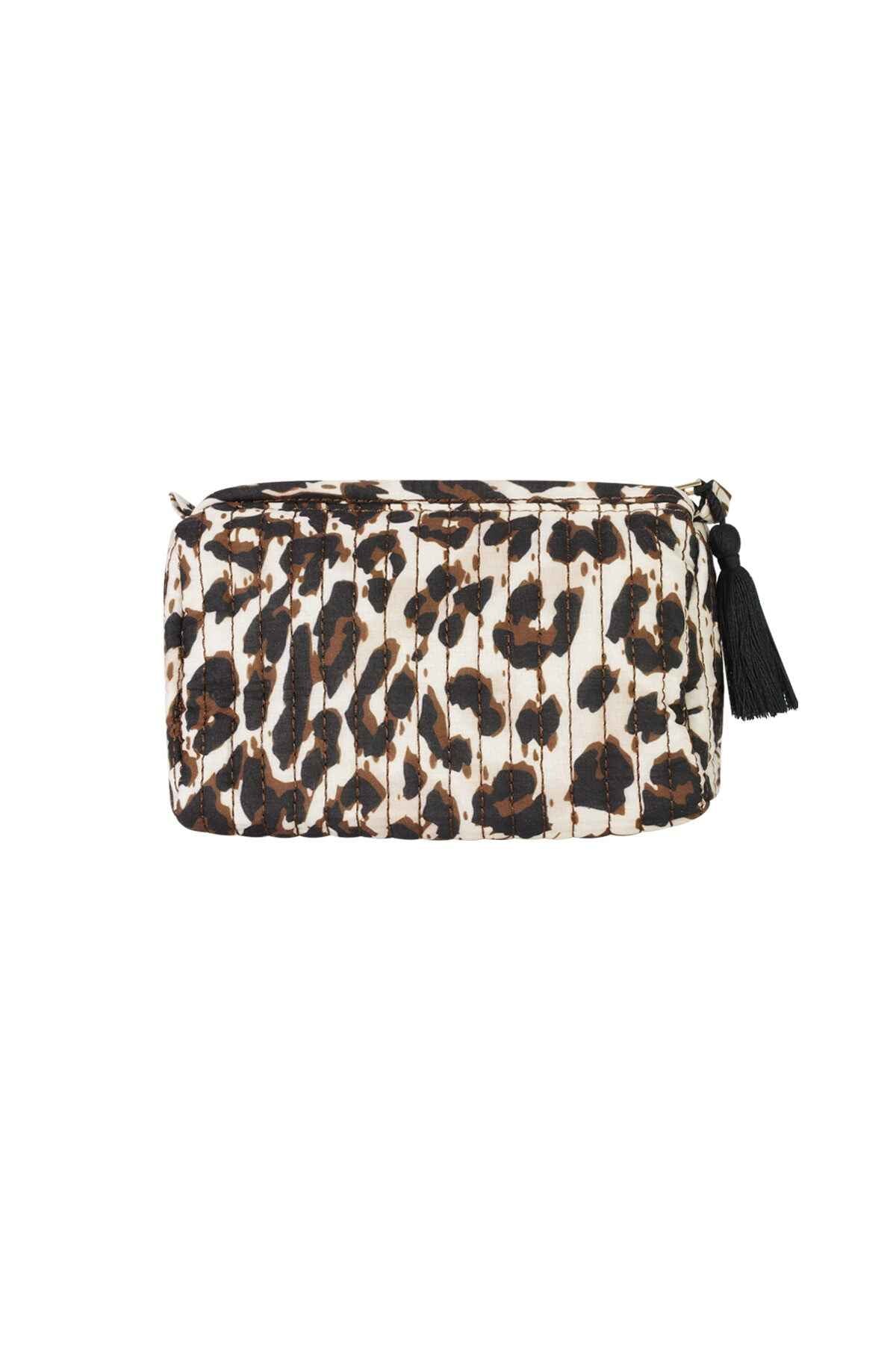 Stylish Leopard Print Makeup Bag for Daily Use