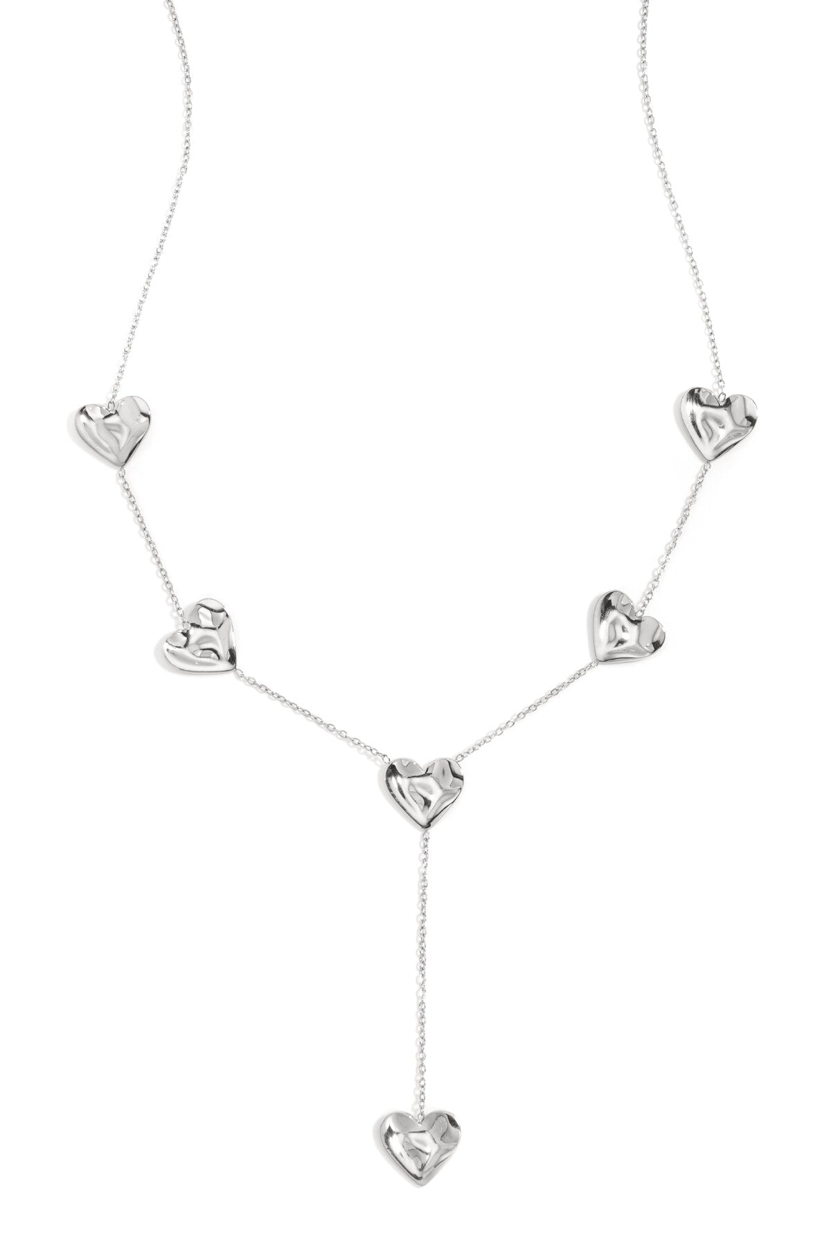 Y - vormige ketting met golvende harten