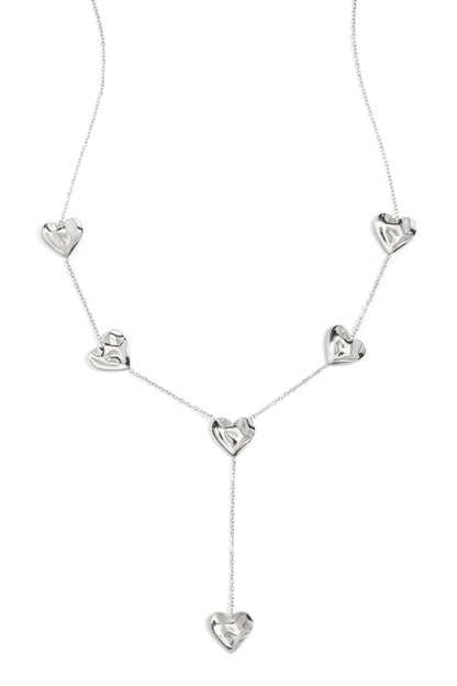 Y - vormige ketting met golvende harten