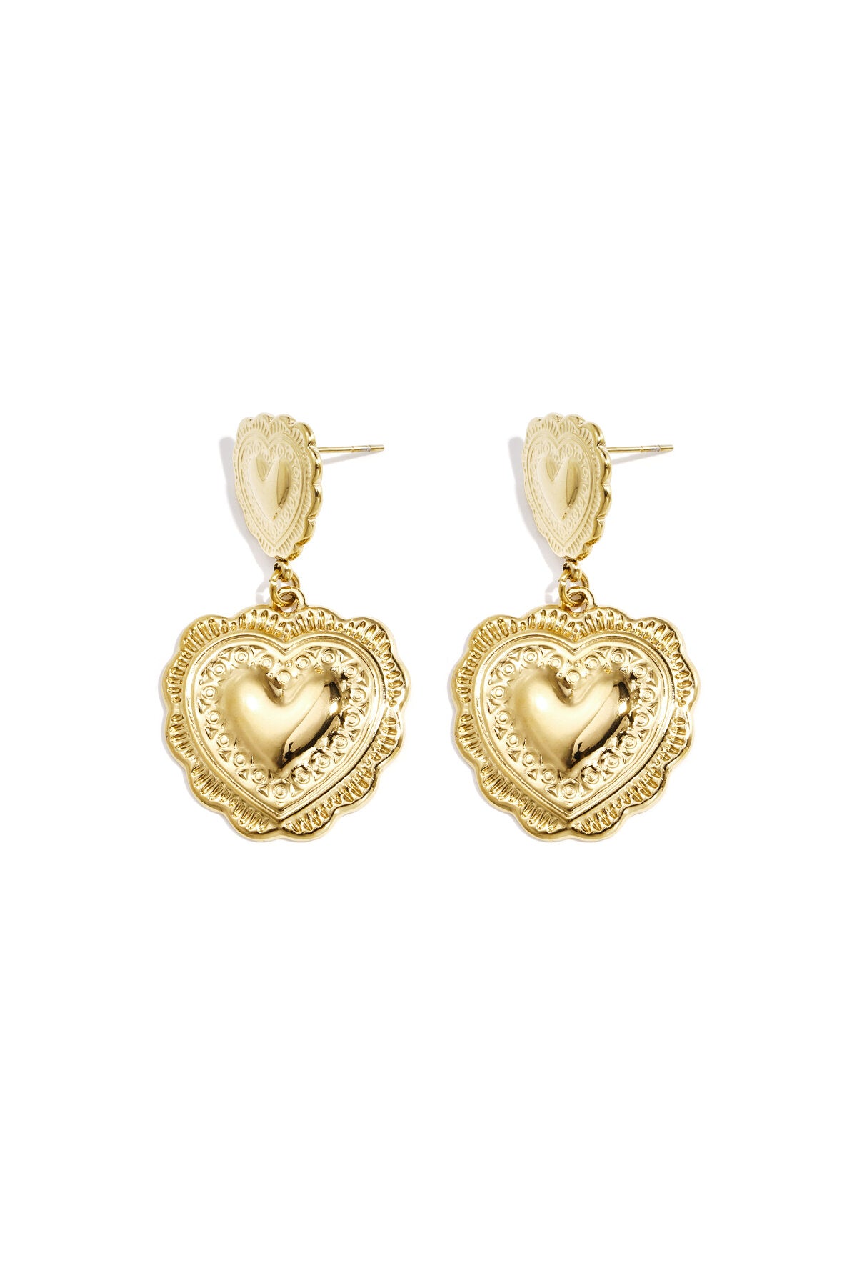Oorbellen met hartvormige hangers