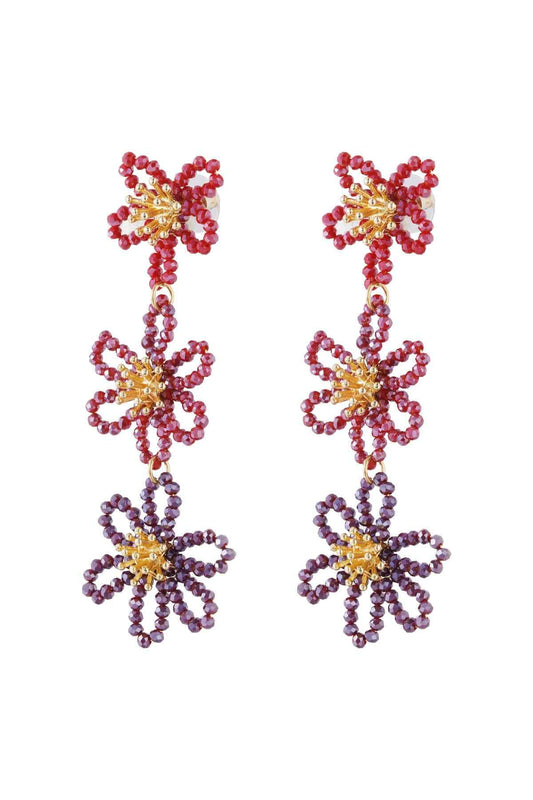 Elegant Multicolour Crystal Dangle Earrings for Women
