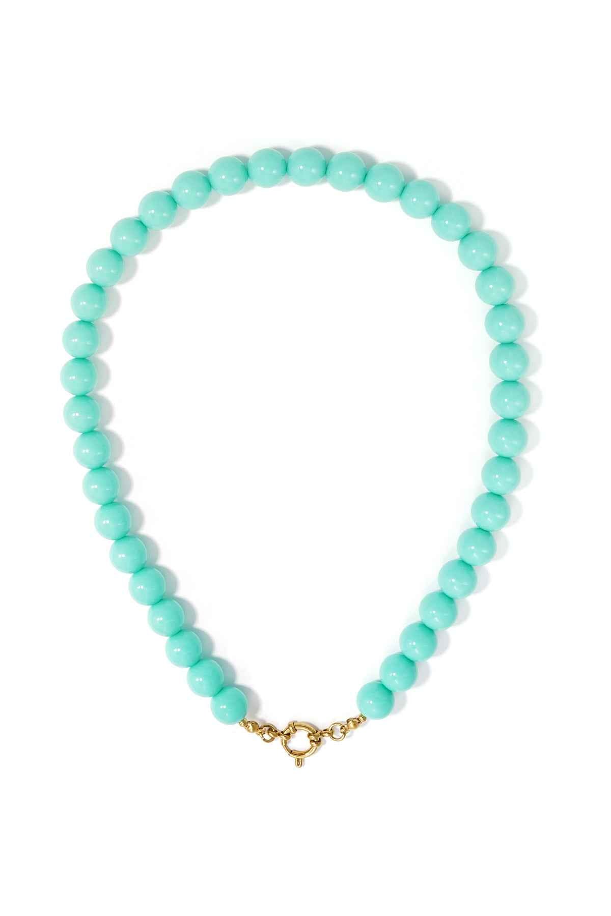 Beaded necklace with front closure - 12mm