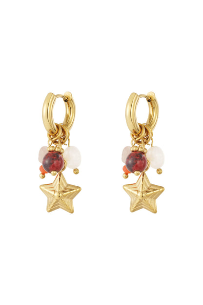 Elegant Gold Star Drop Earrings for Everyday Wear