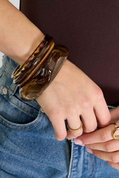 Acrylic Bangles Solid Color Casual Daily Simple Series Women's jewelry