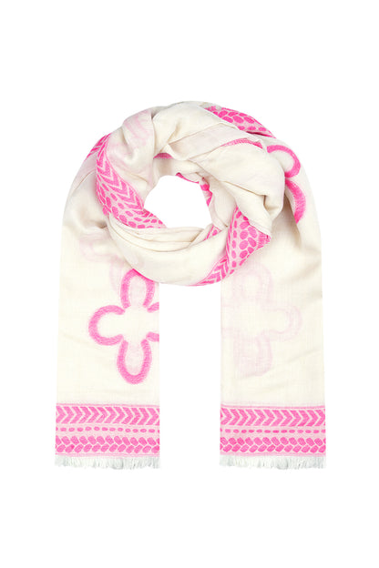 Elegant Summer Scarf in Pink and Orange