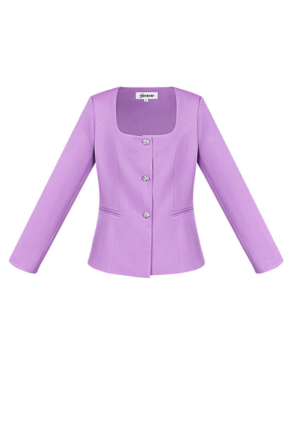 Elegant Ladies' Suit Set in Green, Black & Lilac