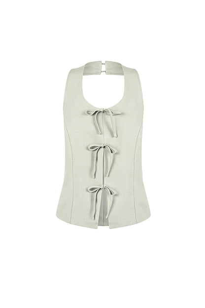 Stylish Bow Sleeveless Top for Spring/Summer