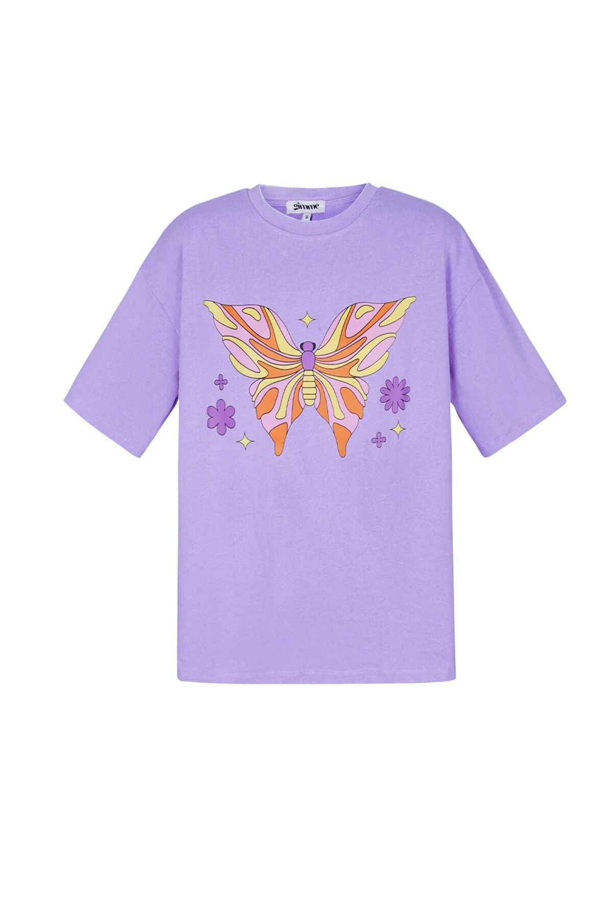 Soft Cotton Purple & Blue T-Shirts for Women