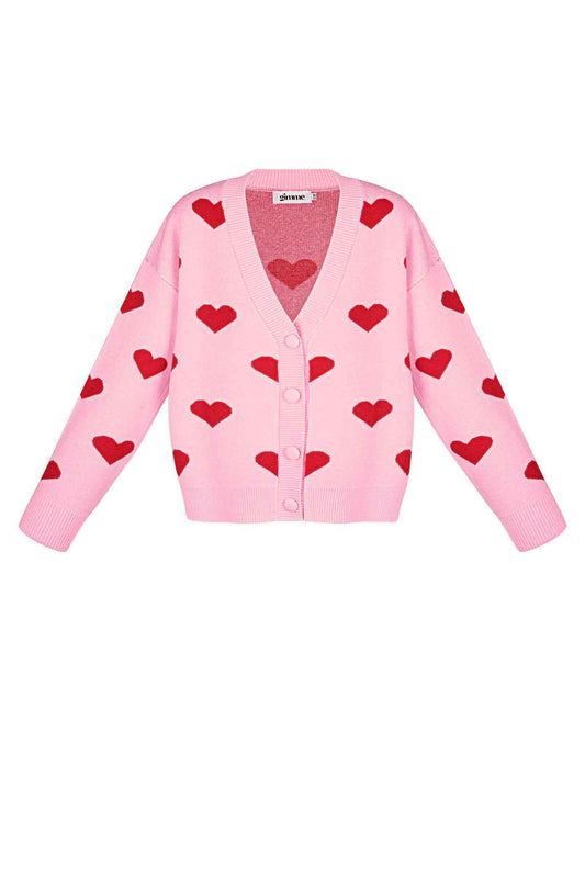 Cute Heart Knit Cardigan for Fall/Winter