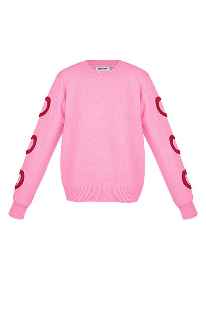 Cozy Knit Sweater for Fall Winter, Pink & Red Options