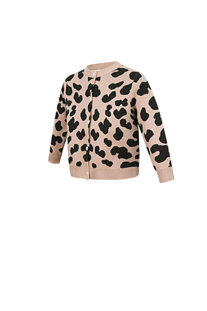 Elegant Viscose Knit Cardigan in Black & Camel