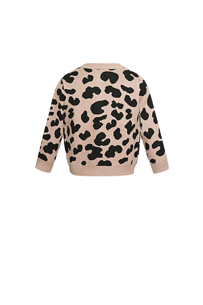 Elegant Viscose Knit Cardigan in Black & Camel