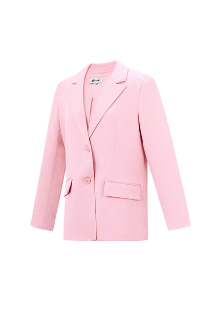 Elegant Ladies' Suit Set - Pink, Black, Cream